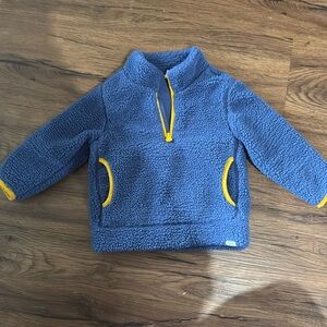 Gap 12-18 month quarter zip pullover blue and gold